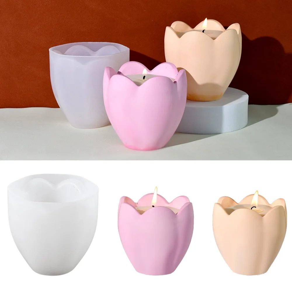 Portavelas de tulipán, moldes  - Candle Making Supplies For Beginners reseña y precio